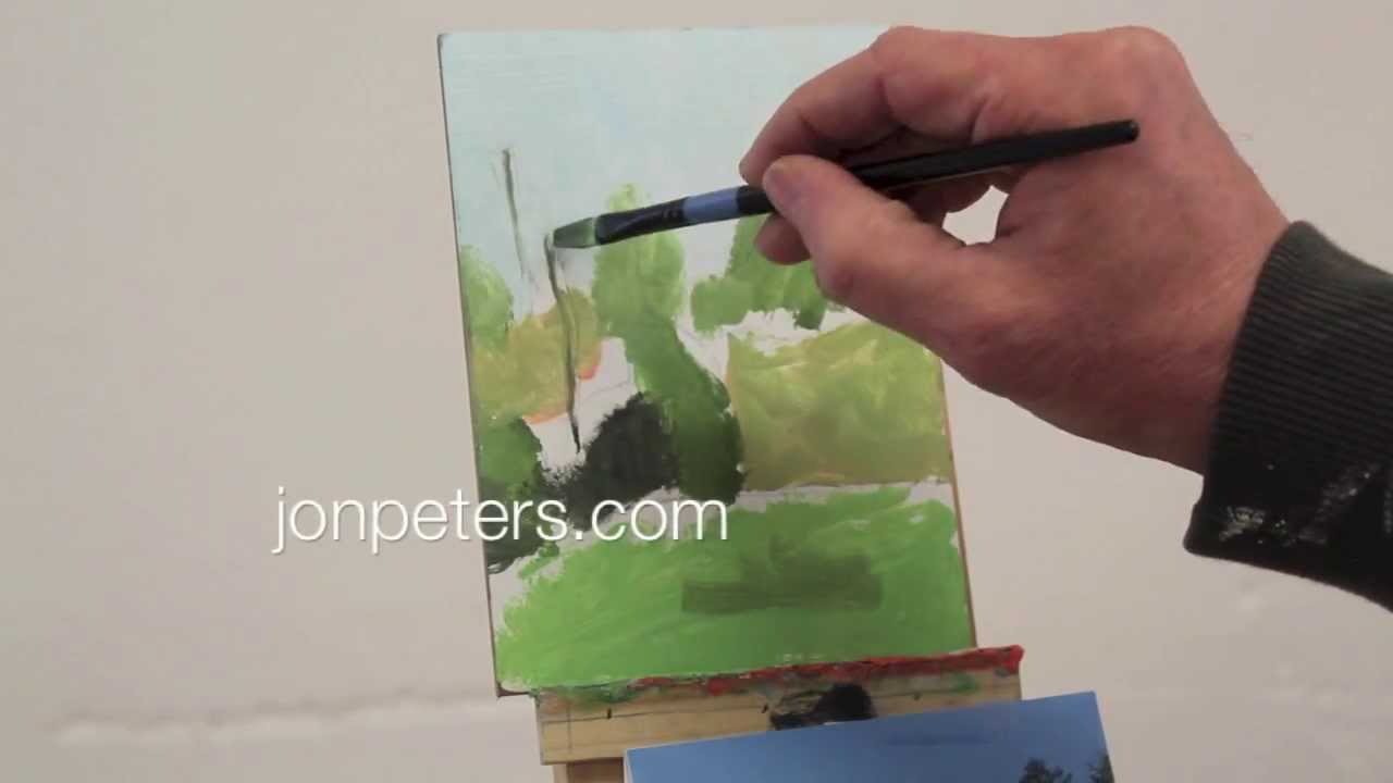 Art Lesson #13 -Intro to Painting - Class 4  Meadow at Bethel, Vermont