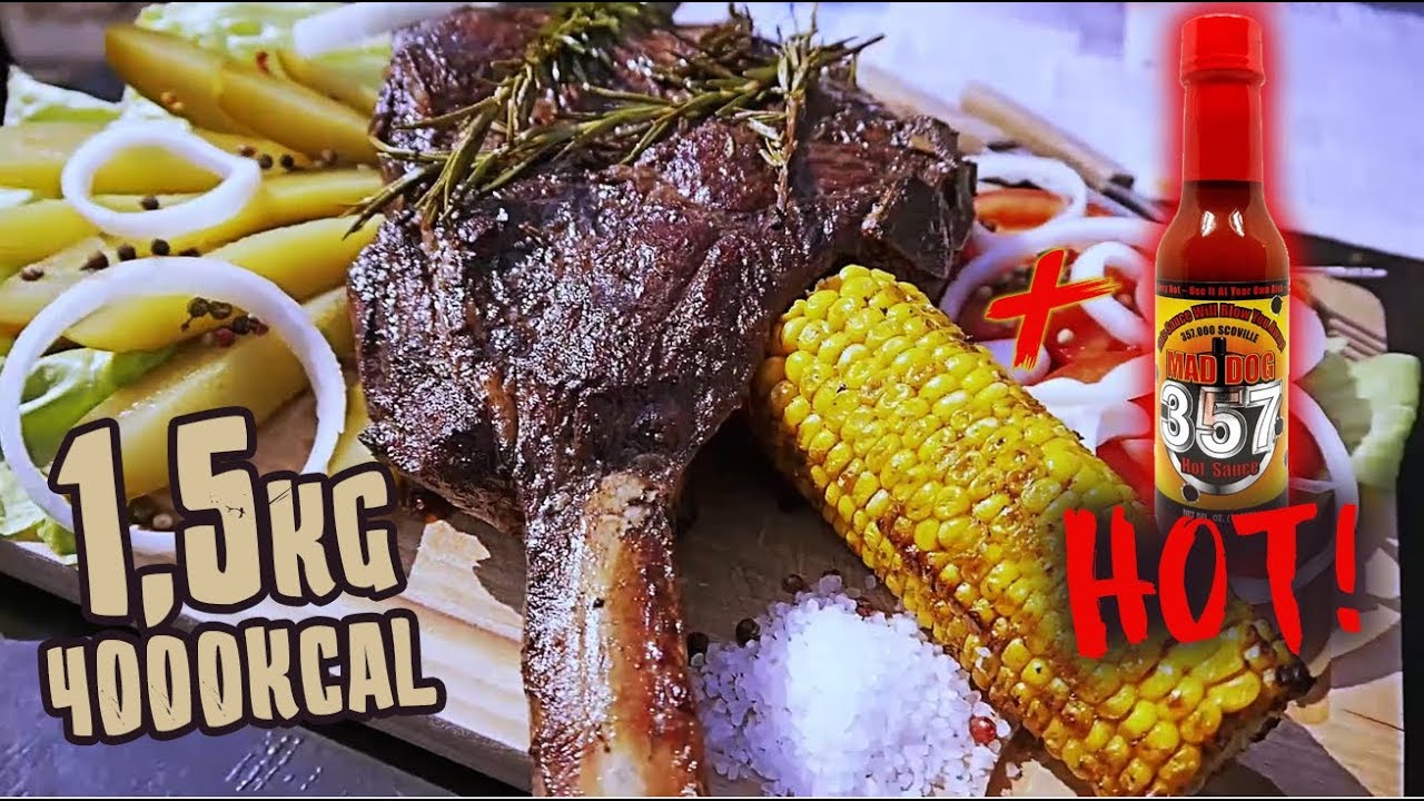 1,5KG STEK TOMAHAWK W B.B.KINGS (+ BURGER 357,000 SHU) | [Epic Cheat Meal]