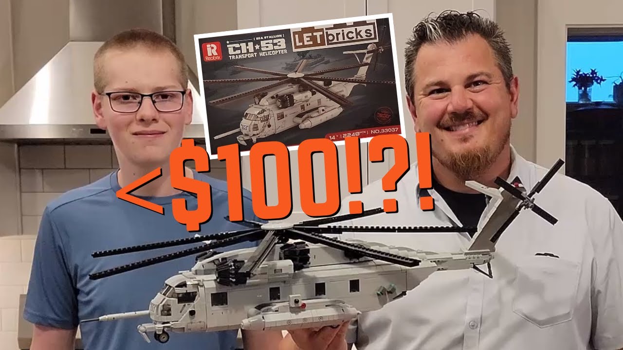 LetBricks - CH-53 Super Stallion Transport Helicopter - 1:35 Scale - Brick Build