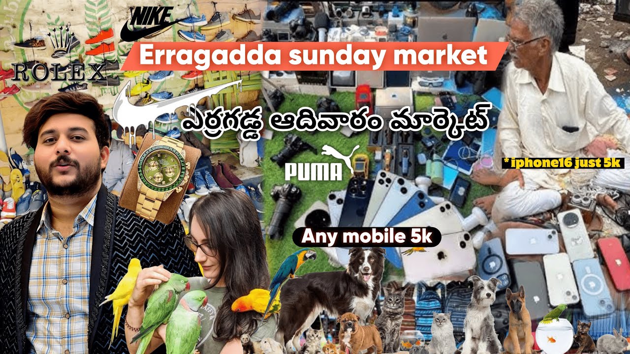 Erragadda Sunday market | chor bazar | Hyderabad chor bazaar |@trythebesthyderabad