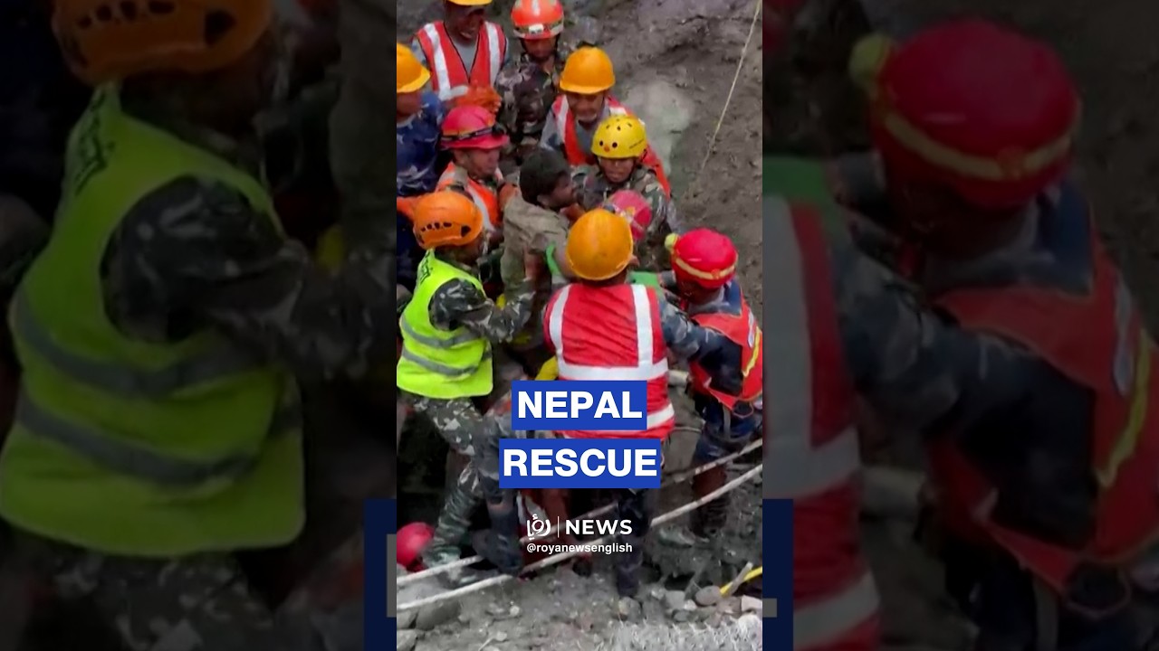 Nepal army rescues two workers trapped in flood-hit tunnel