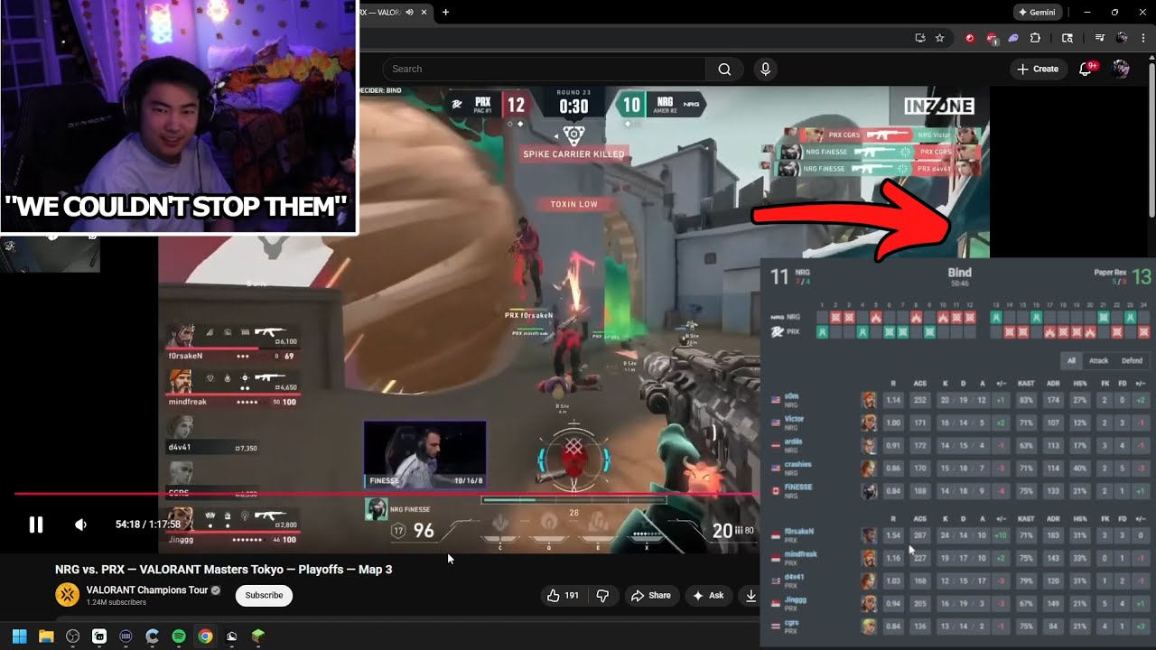 Тот случай, когда PRX прорвались вперед на 6 раундов подряд, чтобы выбить NRG...