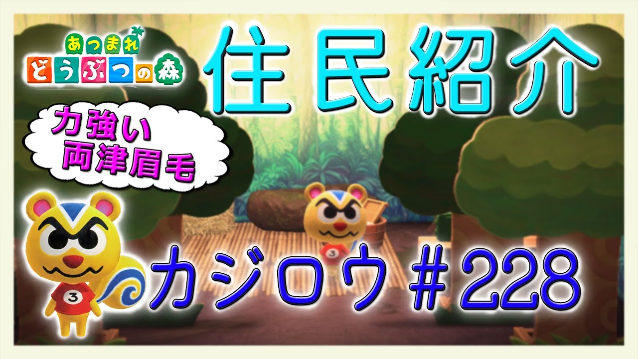 あつ森住民紹介　カジロウ＃228　New Horizons Ricky