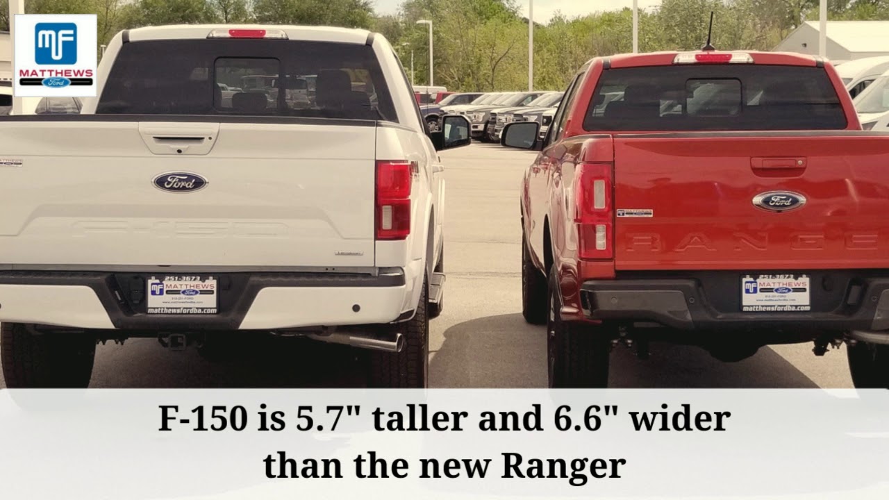 Ford Ranger vs. F-150 Size Comparison