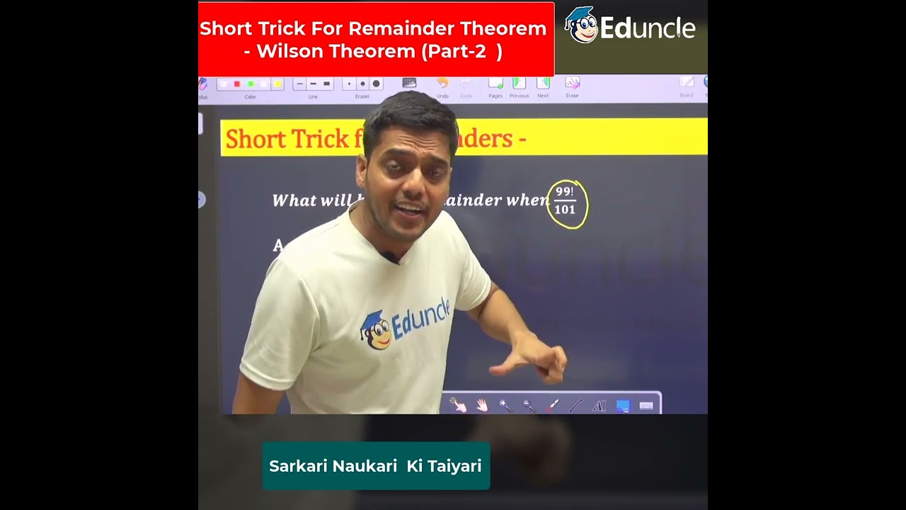 Short Tricks for Remainder Theorem Questions (Wilson Theorem) Part-2 | Short Tips & Tricks | Math