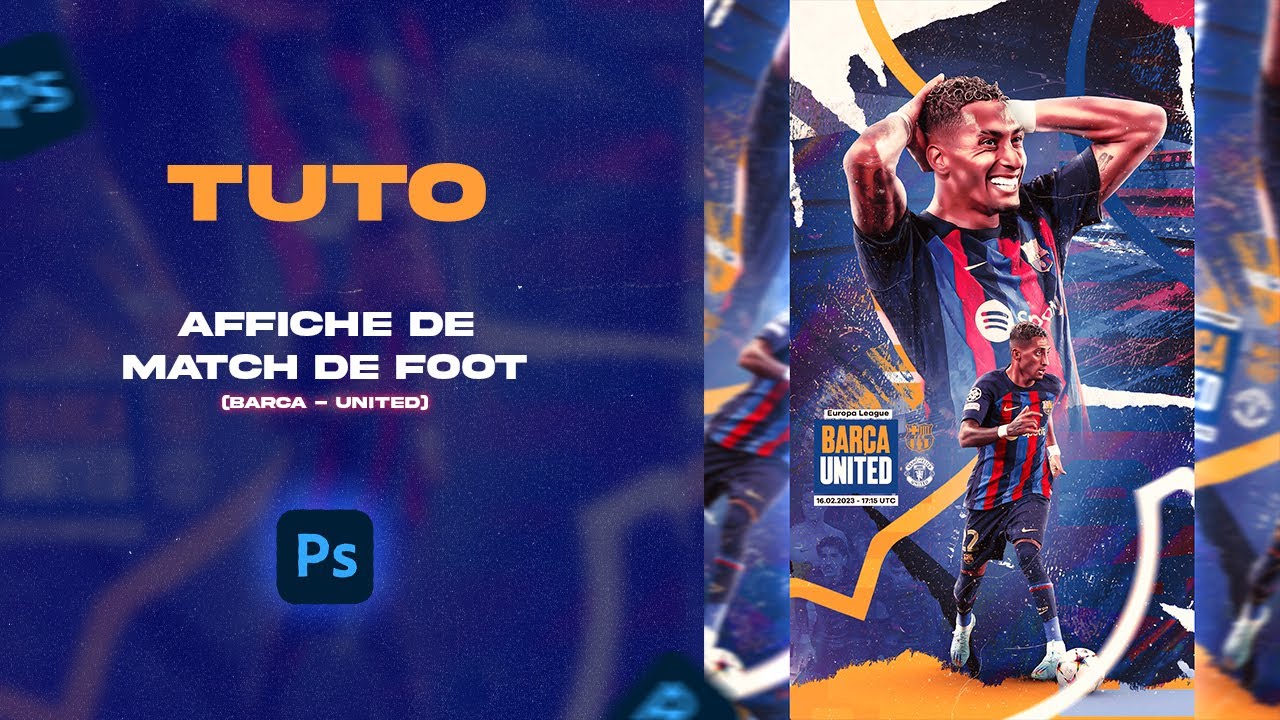 Affiche de match de foot / Football matchday design (Photoshop)