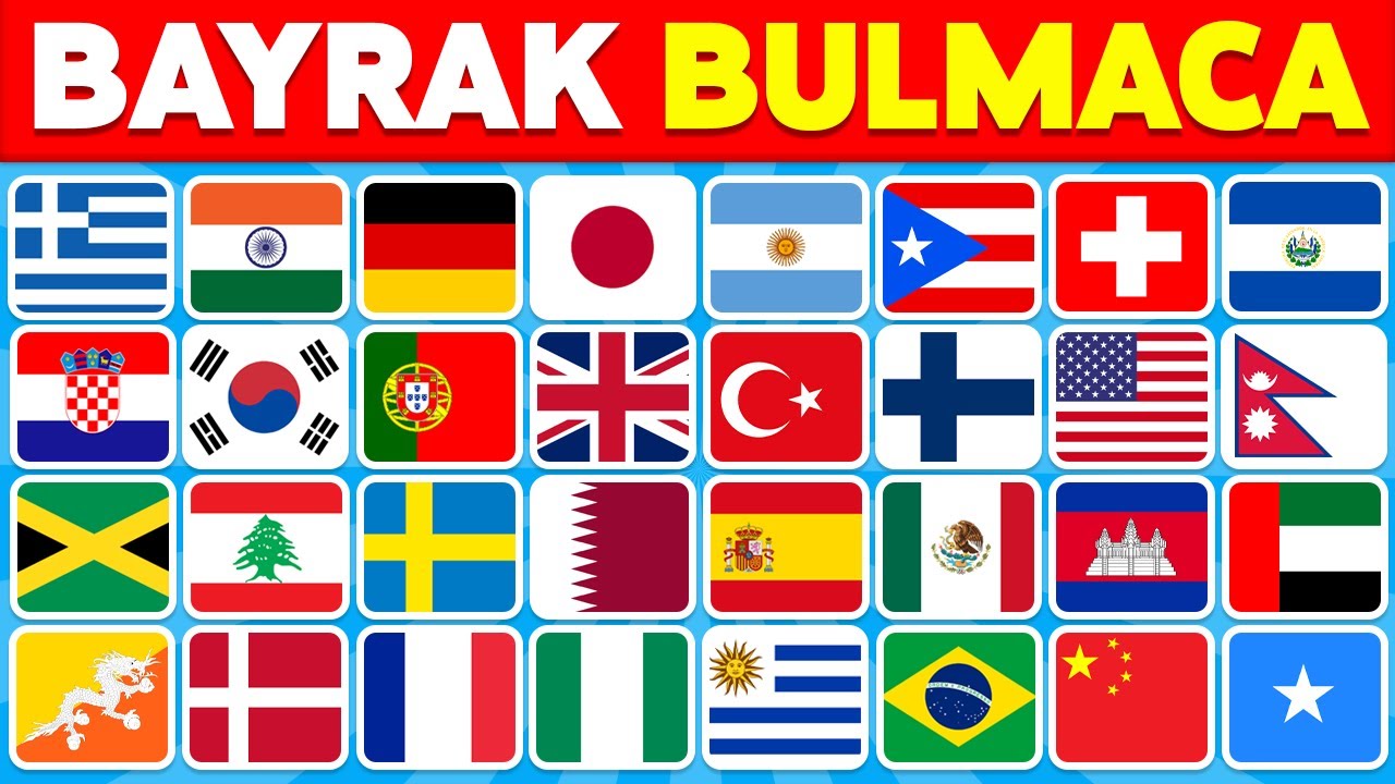 Bayrak TAHMİN Et! 🌍150 &Uuml;lkenin Bayrağını Tahmin Edebilir Misin? 🤔🚩 &Uuml;lke Bulmaca