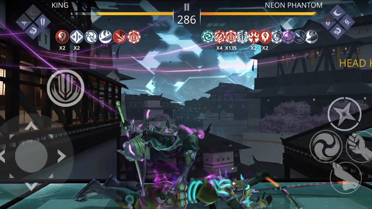 Neon Phantom против Neon Phantom, уровень 6, сложный | Shadow Fight 3