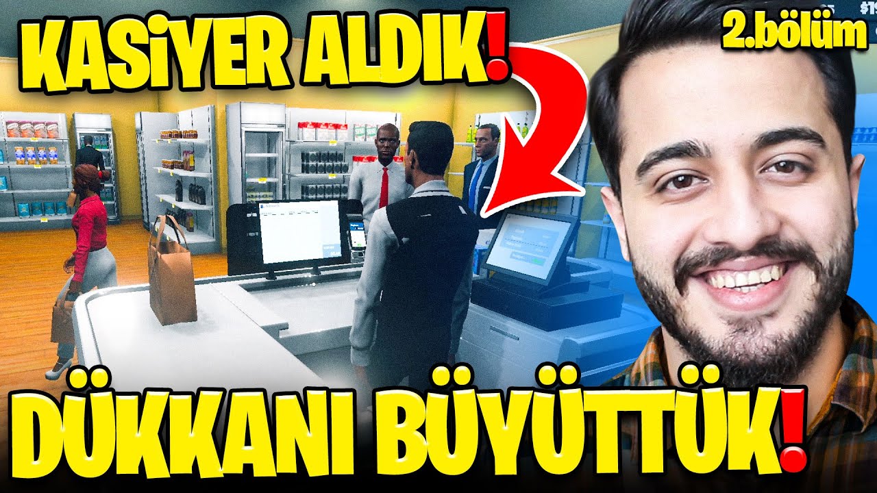 MARKETİ BÜYÜTÜP YENİ REYONLAR ve ELEMAN ALDIK! (PARA AKIYOR) Supermarket Simulator #2