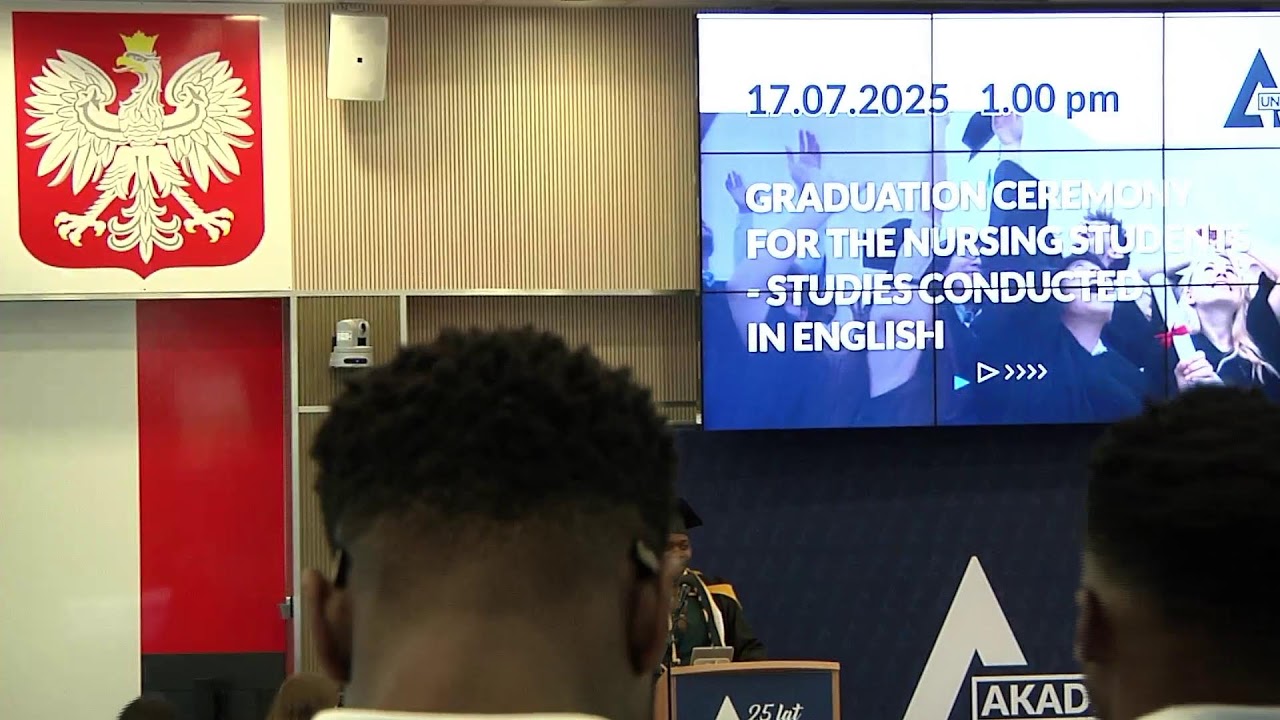 Graduation ceremony for the nursing students - Studies conducted in english