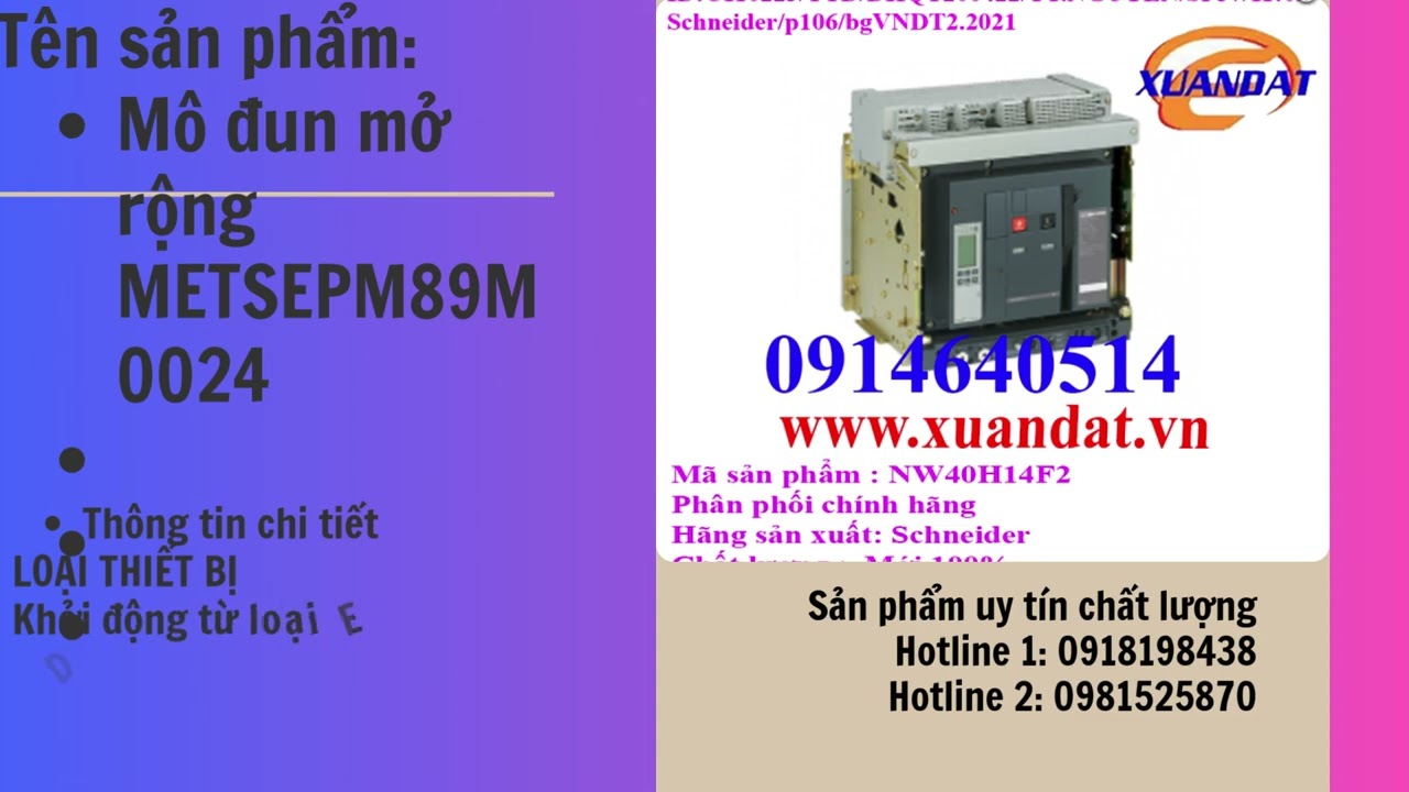Máy cắt khí ACB NW40H14F2 Schneider CDFPT NHDKHOA 27 1 3H26