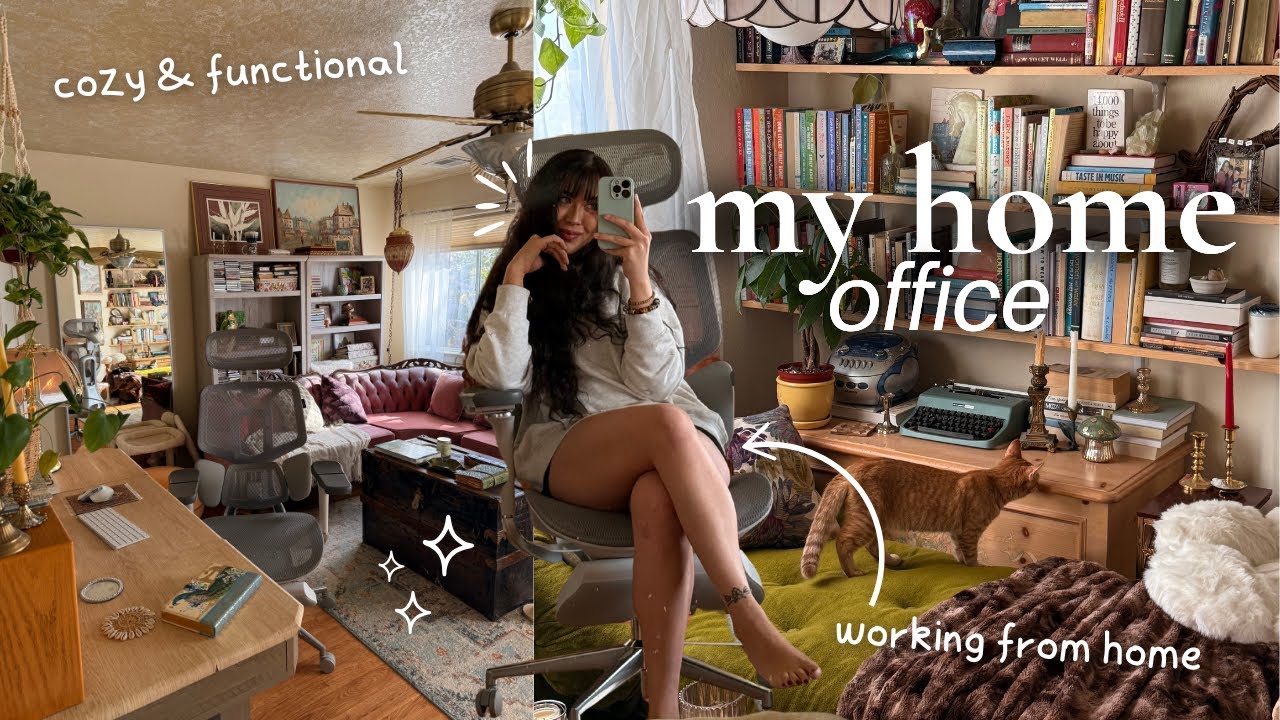 мой домашний офис 2025 года✨продуктивный, но уютный (с советами по работе из дома!!)