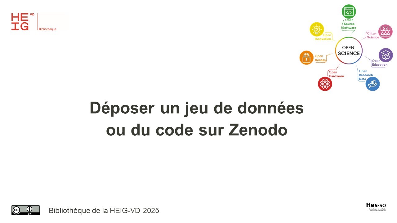 D&eacute;poser un jeu de donn&eacute;es ou du code sur Zenodo