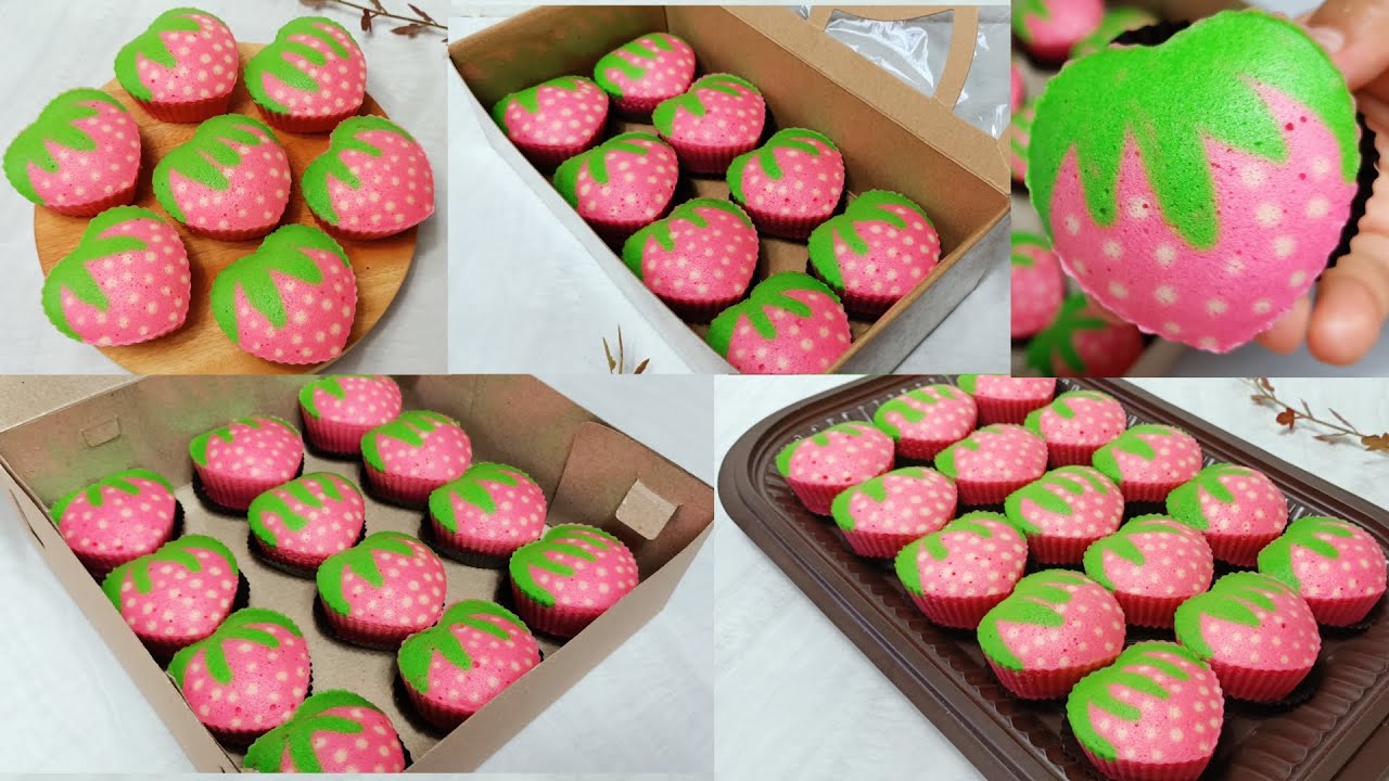 PASTI LARIS ‼️ IDE JUALAN BOLU KUKUS STRAWBERRY | COCOK UNTUK SOUVENIR DAN ISIAN SNACKBOX