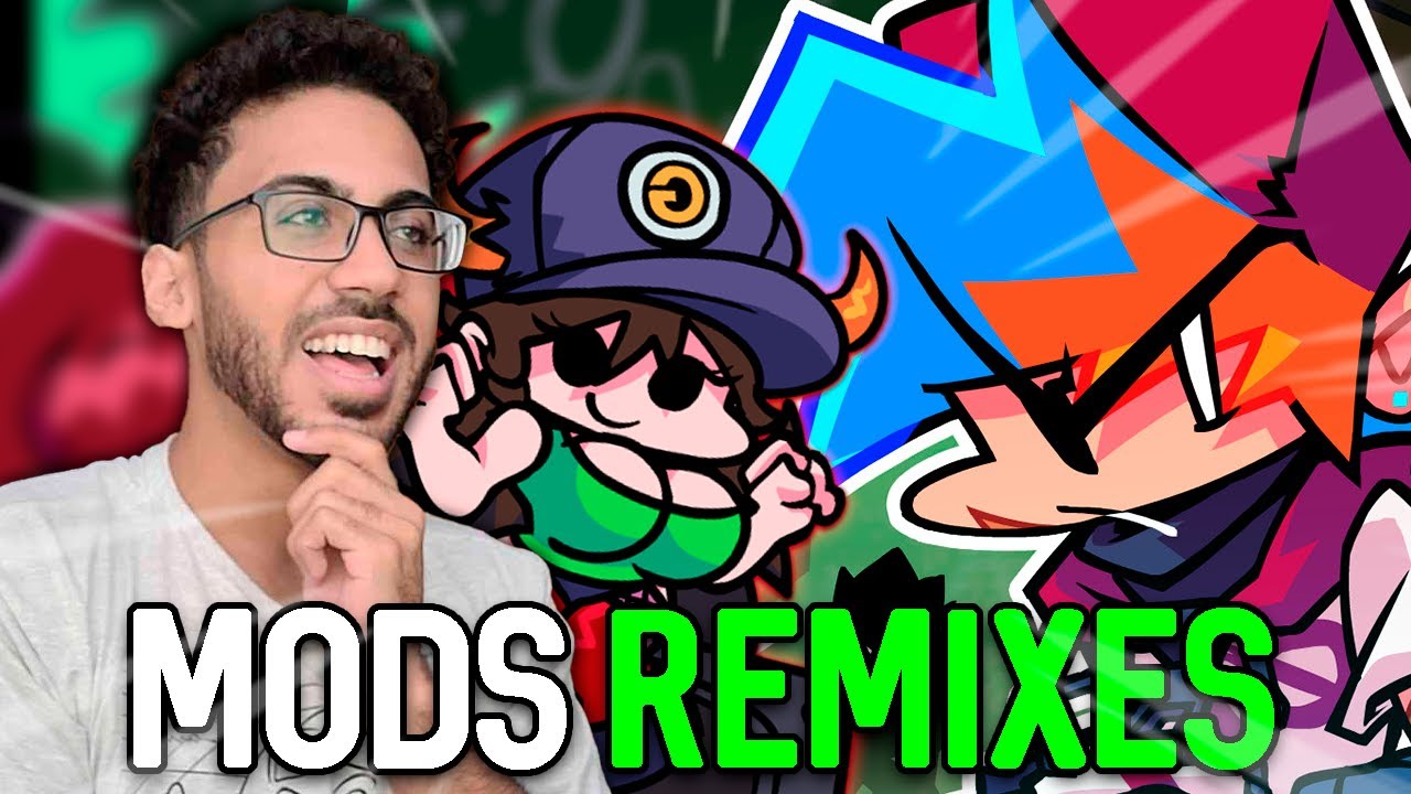 Jogando mods REMIXES de friday night funkin (F-side e Funkin mix) - Ao vivo