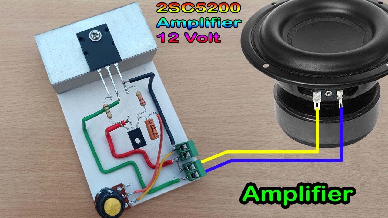 DIY 2SC5200 Powerful Bass Amplifier 12v || Simple & Powerfull