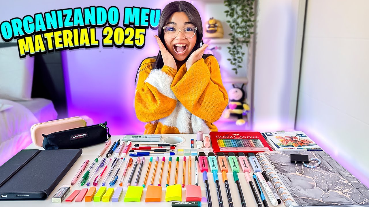 ORGANIZANDO MEU ESTOJO 2025🌟📚✅ *Material Escolar