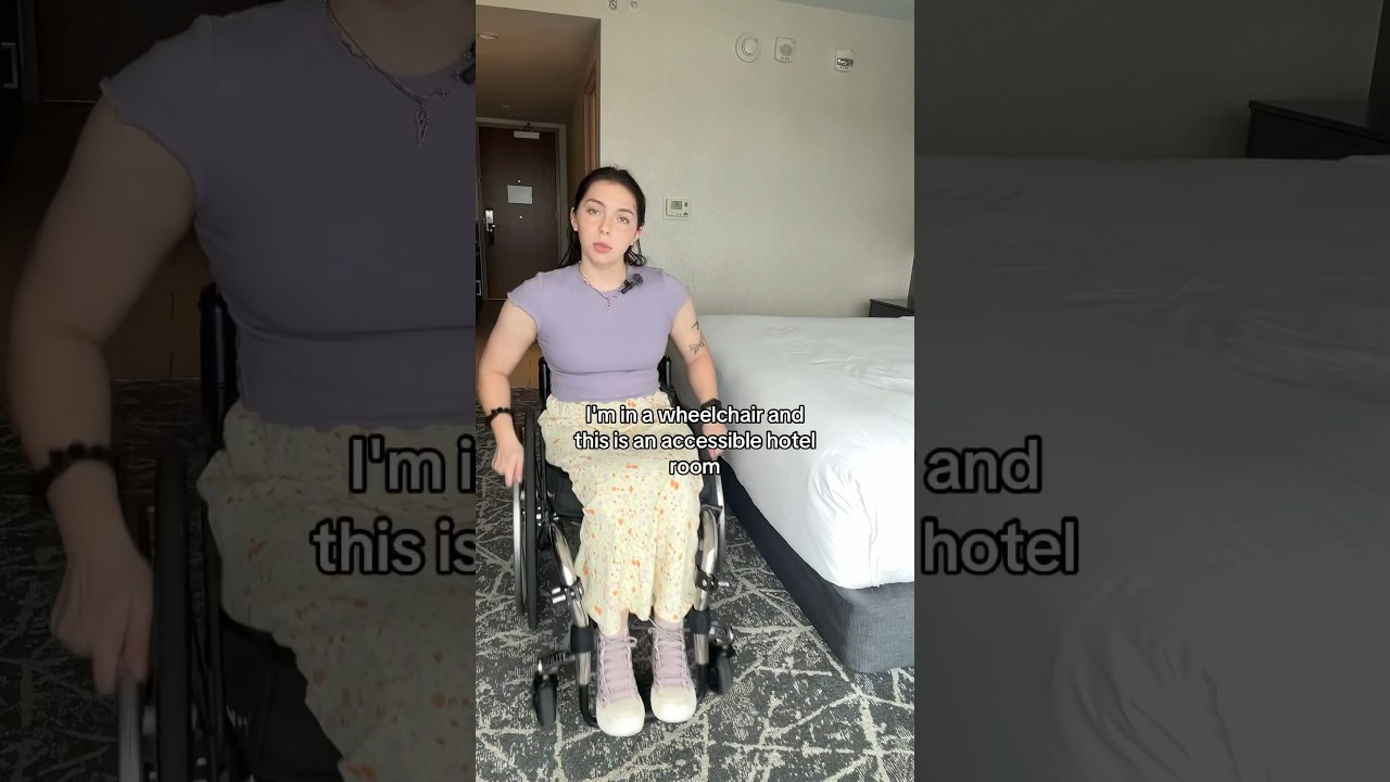 accessible hotel room 🩷 #paralyzed
