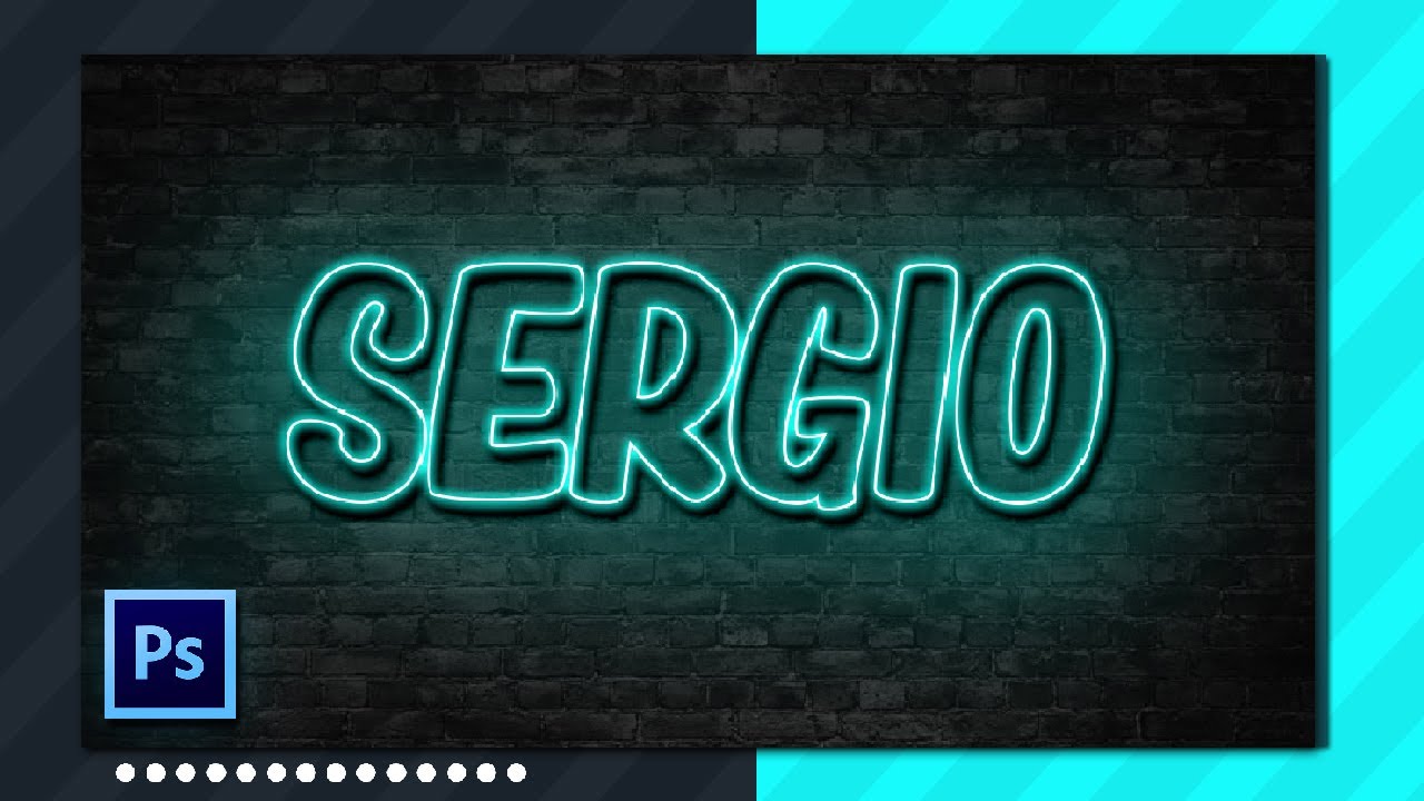 Como hacer efecto TEXTO NEÓN en Photoshop.