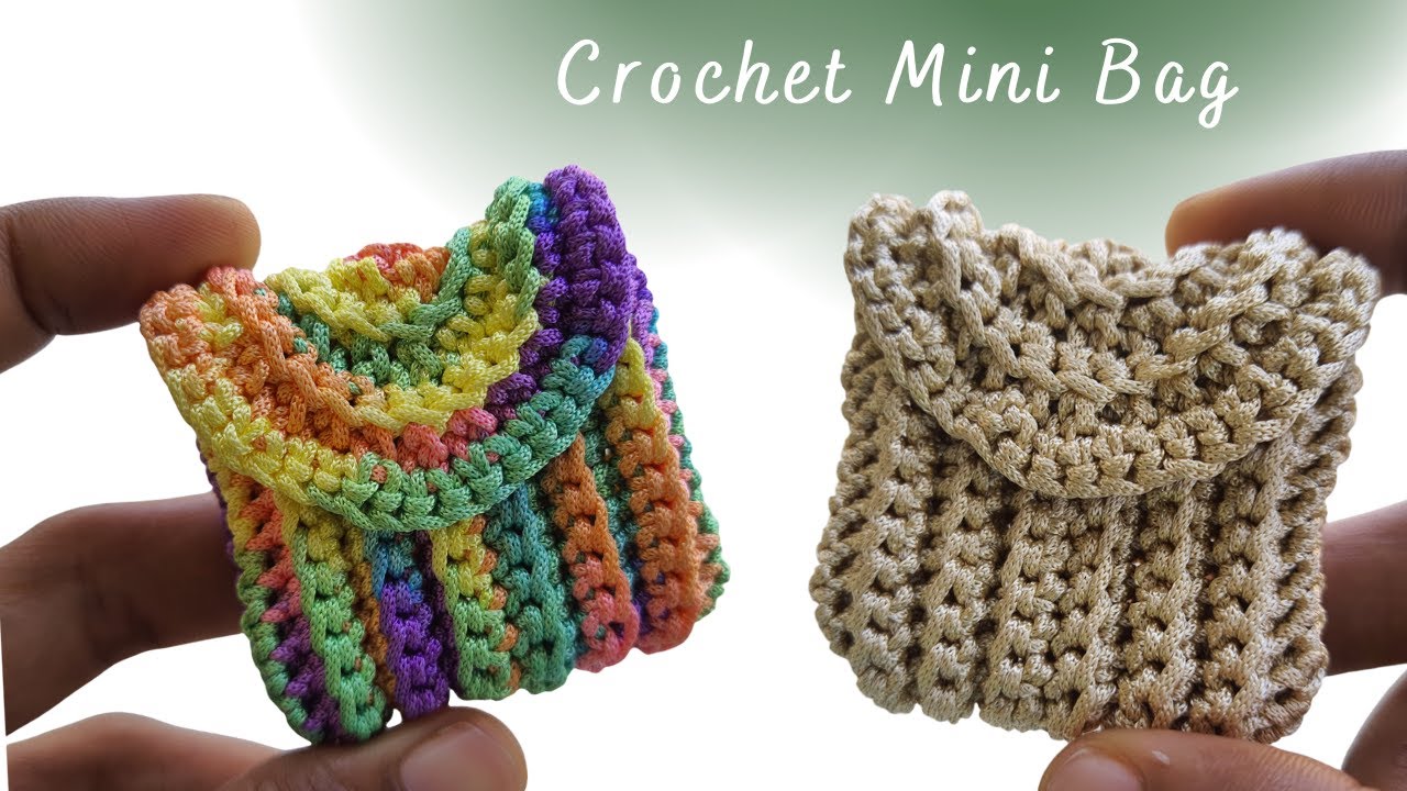 Easy Crochet Miniature Bag keychain | coin purse using Purse Thread | Multipurpose Bag
