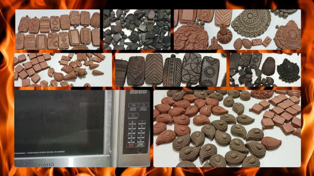 how to bake terracotta jewellery in oven   #terracottajewellery  #trending#terracottaclaymaking