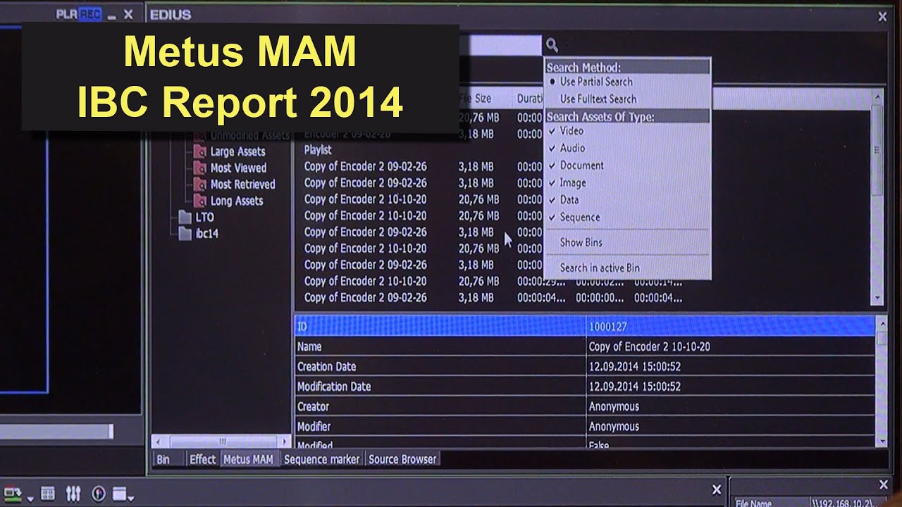 Metus MAM - Produktvorstellung aus dem IBC Report 2014