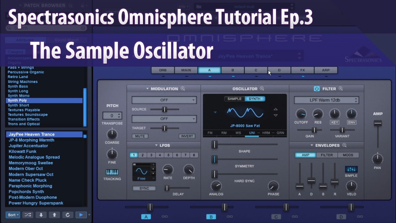 Spectrasonics Omnisphere Tutorial Ep.3 - The Sample Oscillator