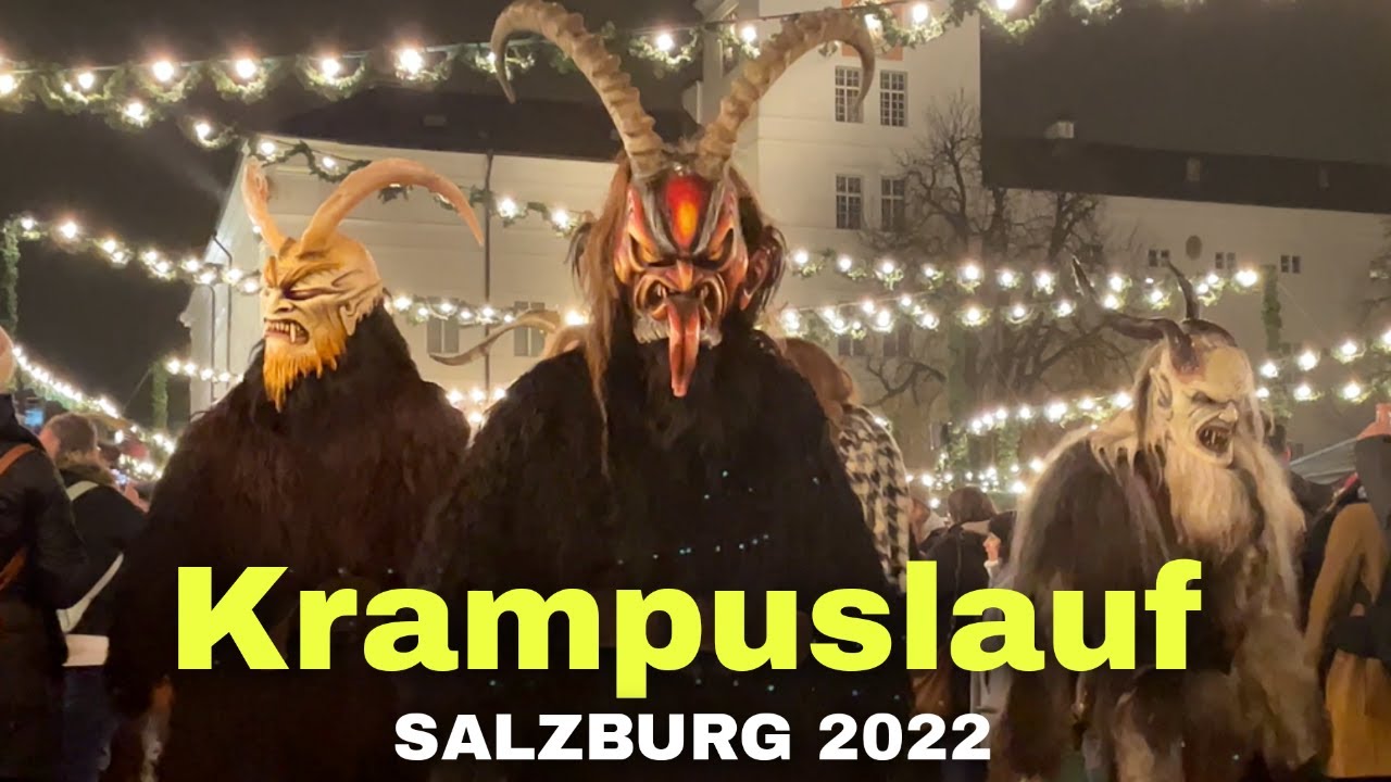 Krampuslauf in Salzburg 2022 - Krampuslauf am Salzburger Christkindlmarkt