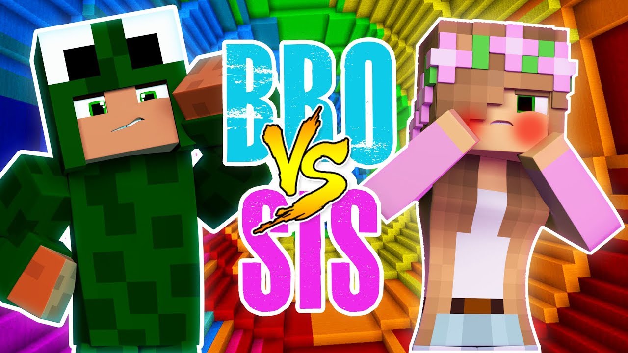 BROTHER VS SISTER - THE DROPPER! Minecraft w/ Little Kelly