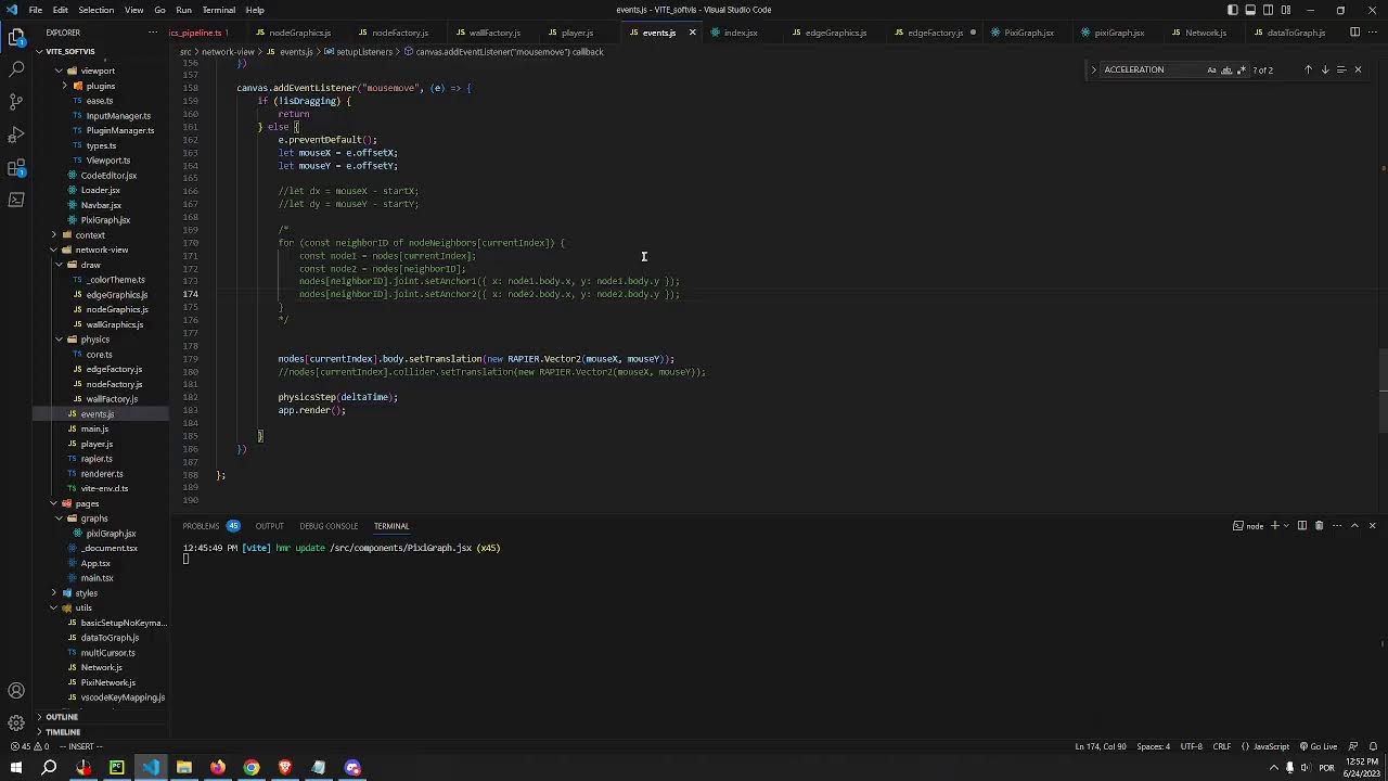 Rapier JS | Pixi-viewport | drag