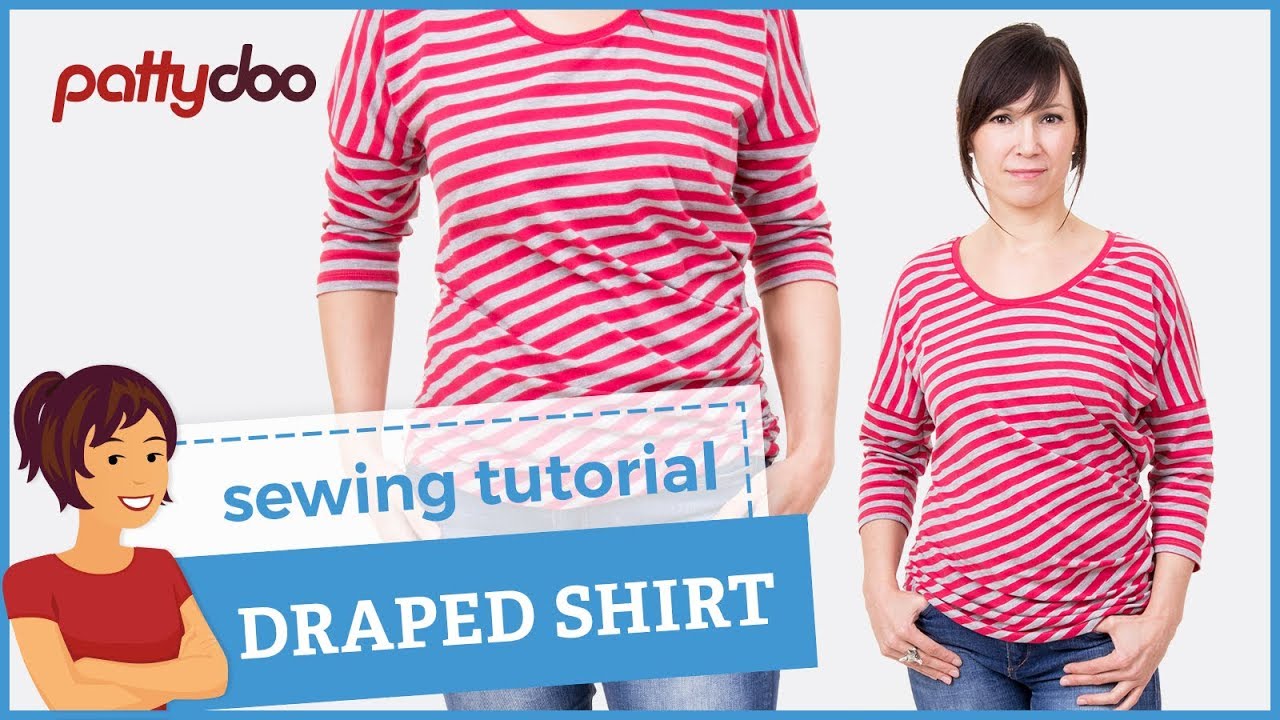How to Sew a T-Shirt with Striped Fabric and Draping - A Beginners’ Sewing Tutorial