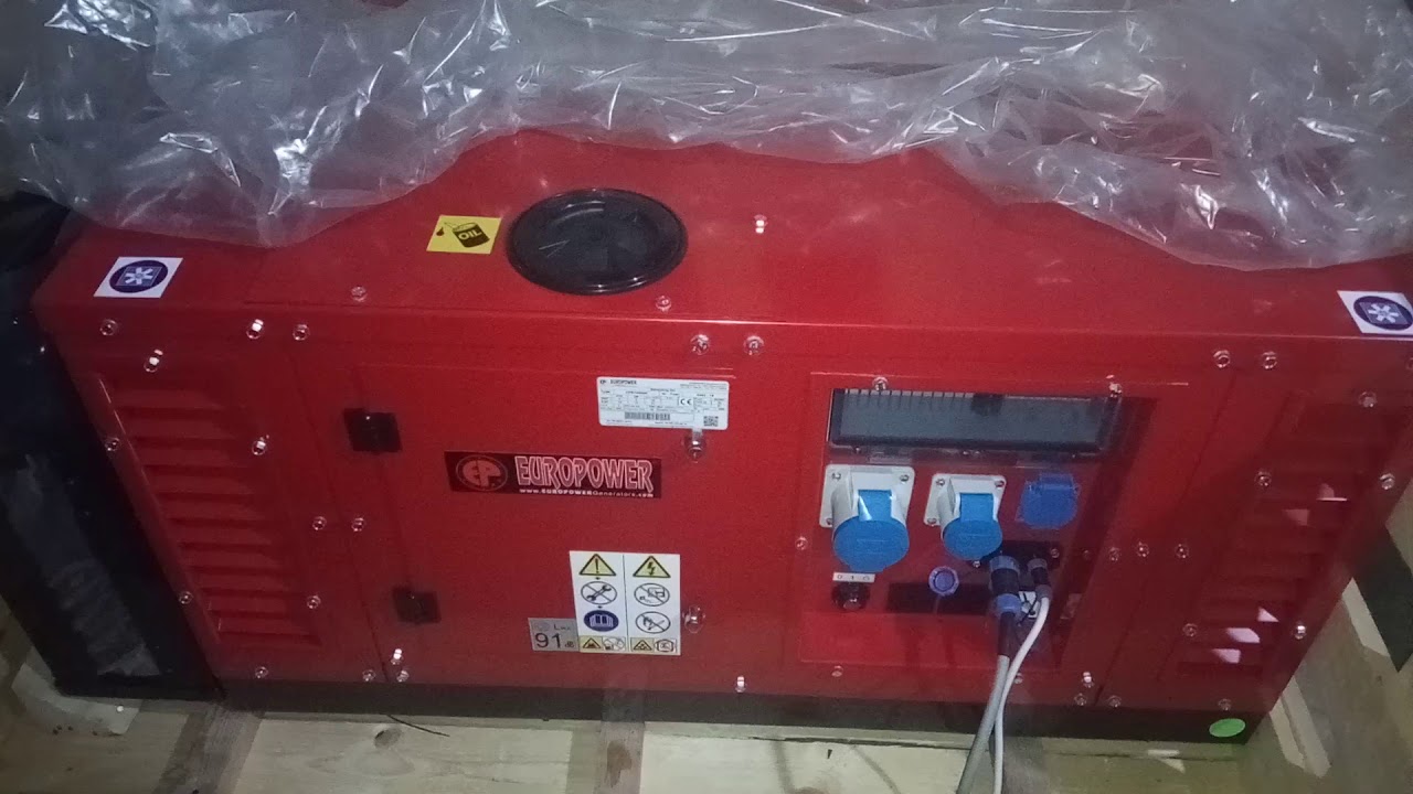 Супер тихий генератор  в работе (запуск) Europower EPS10000E