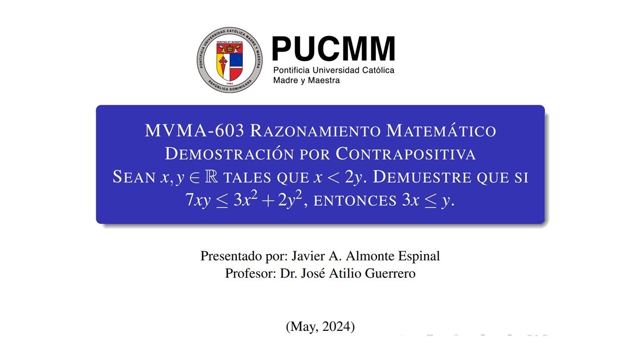M&eacute;todo por Contrapositiva