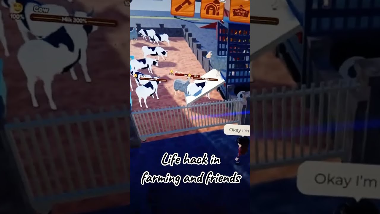 How to move animals around on Roblox farming and friends lifehack 