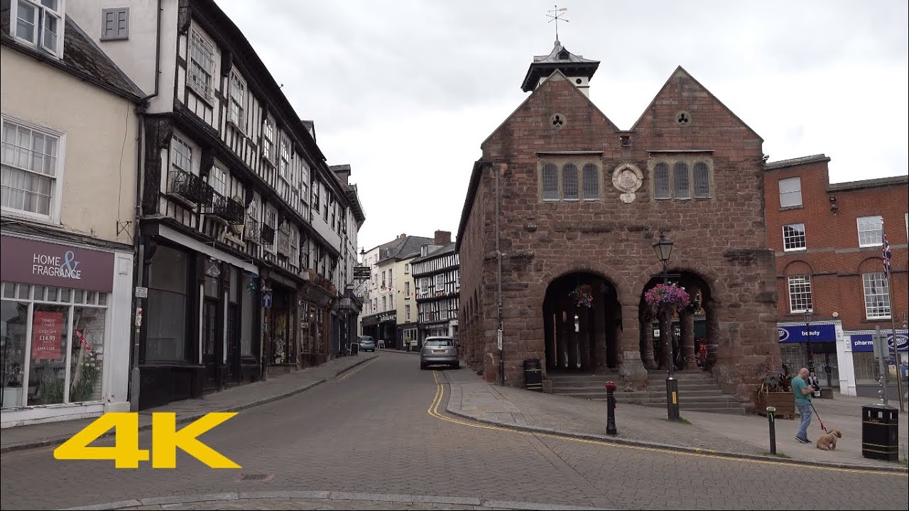Ross-on-Wye Walk: Town Centre【4K】