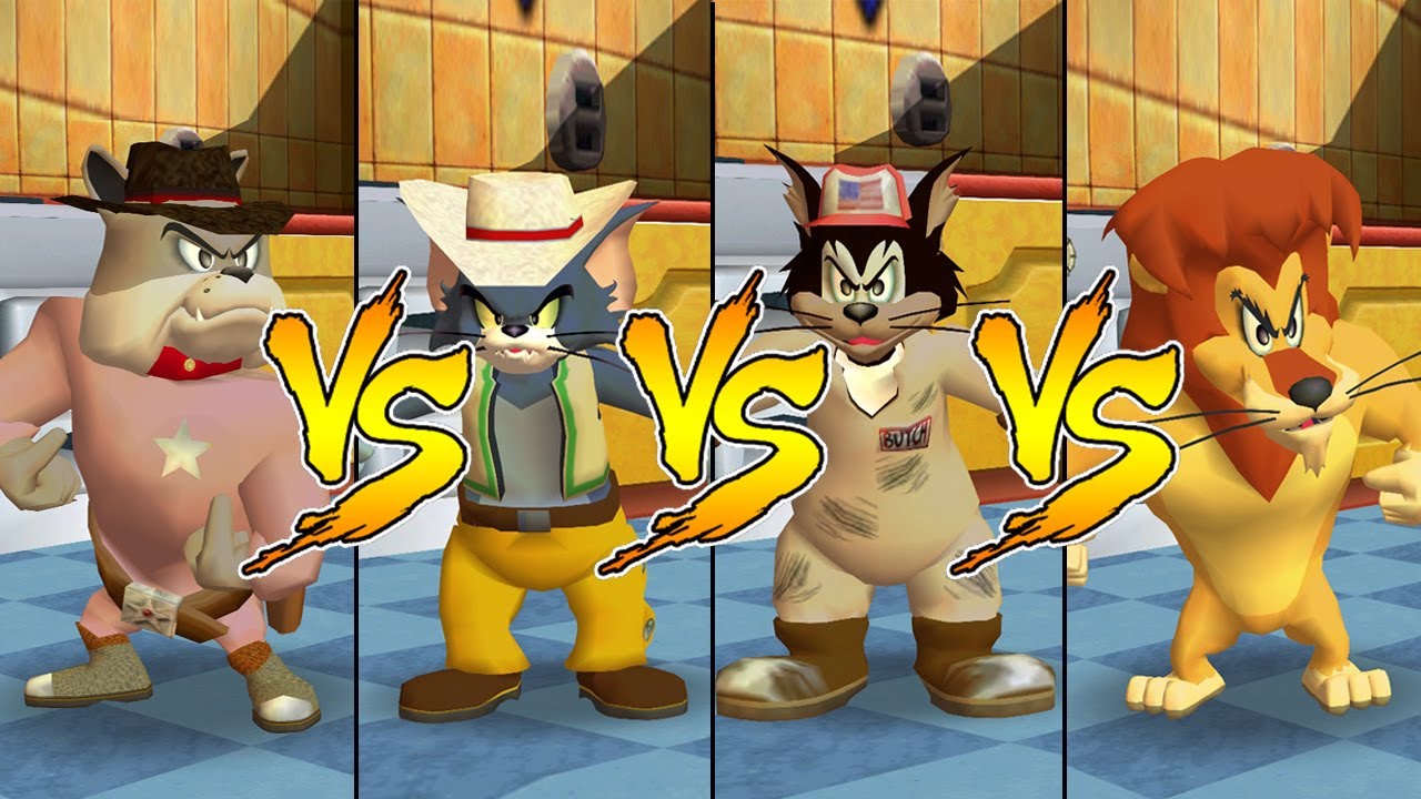 Tom and Jerry in War of the Whiskers HD Tom Vs Spike Vs Butch Vs Lion (Master Difficulty)