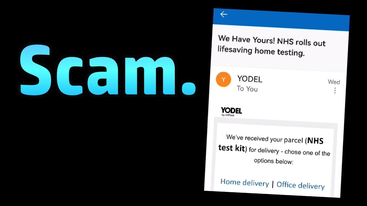 Scam Awareness - NHS Routine Test Kit Delivery Scam