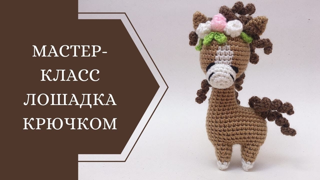 МАСТЕР-КЛАСС ЛОШАДКА КРЮЧКОМ (1 часть)