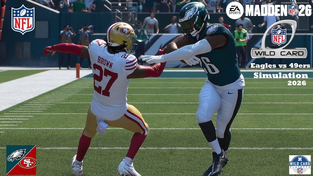 Madden 26 Philadelphia Eagles vs San Francisco 49ers Wild Card Playoffs Simulation 2026 PS5 GamePlay
