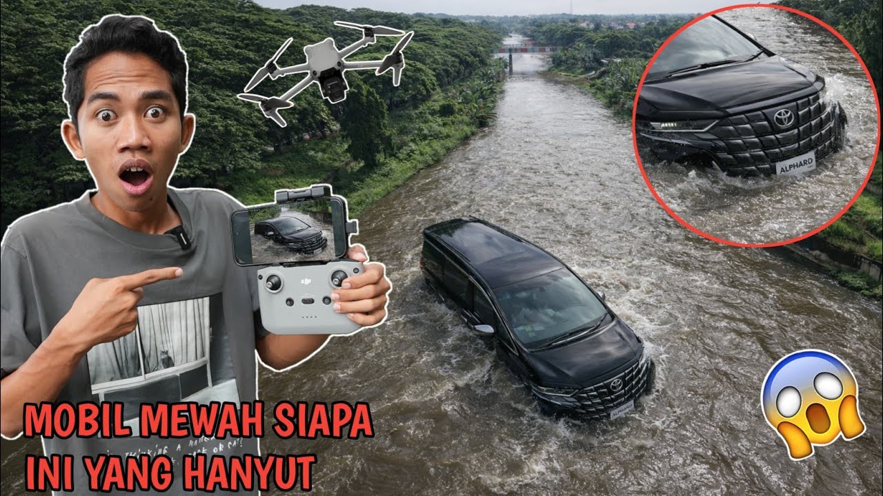 MOBIL MEWAH ALPAD H4NYUT DISUNGAI TEREKAM DRONE ARIK??😱PUNYA SIAPA?? | Mikael TubeHD