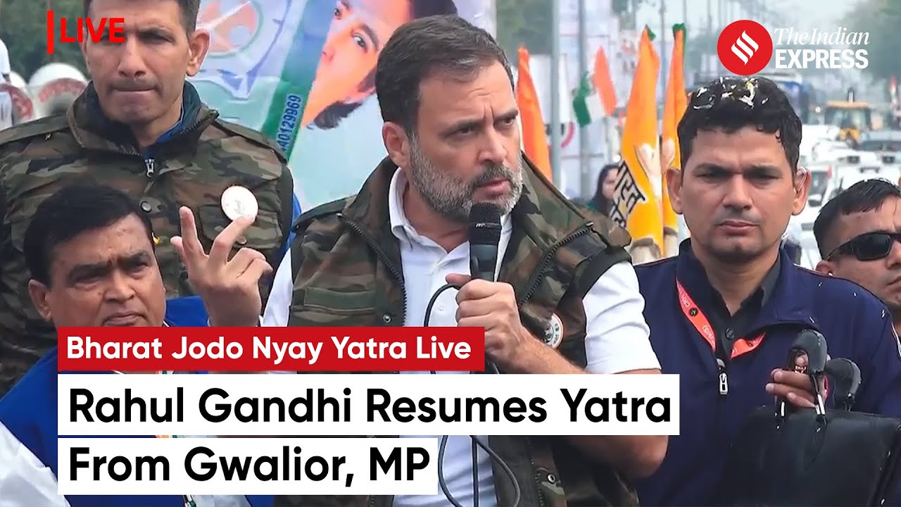 Bharat Jodo Nyay Yatra: Rahul Gandhi Resumes Yatra From Gwalior, MP | Rahul Gandhi