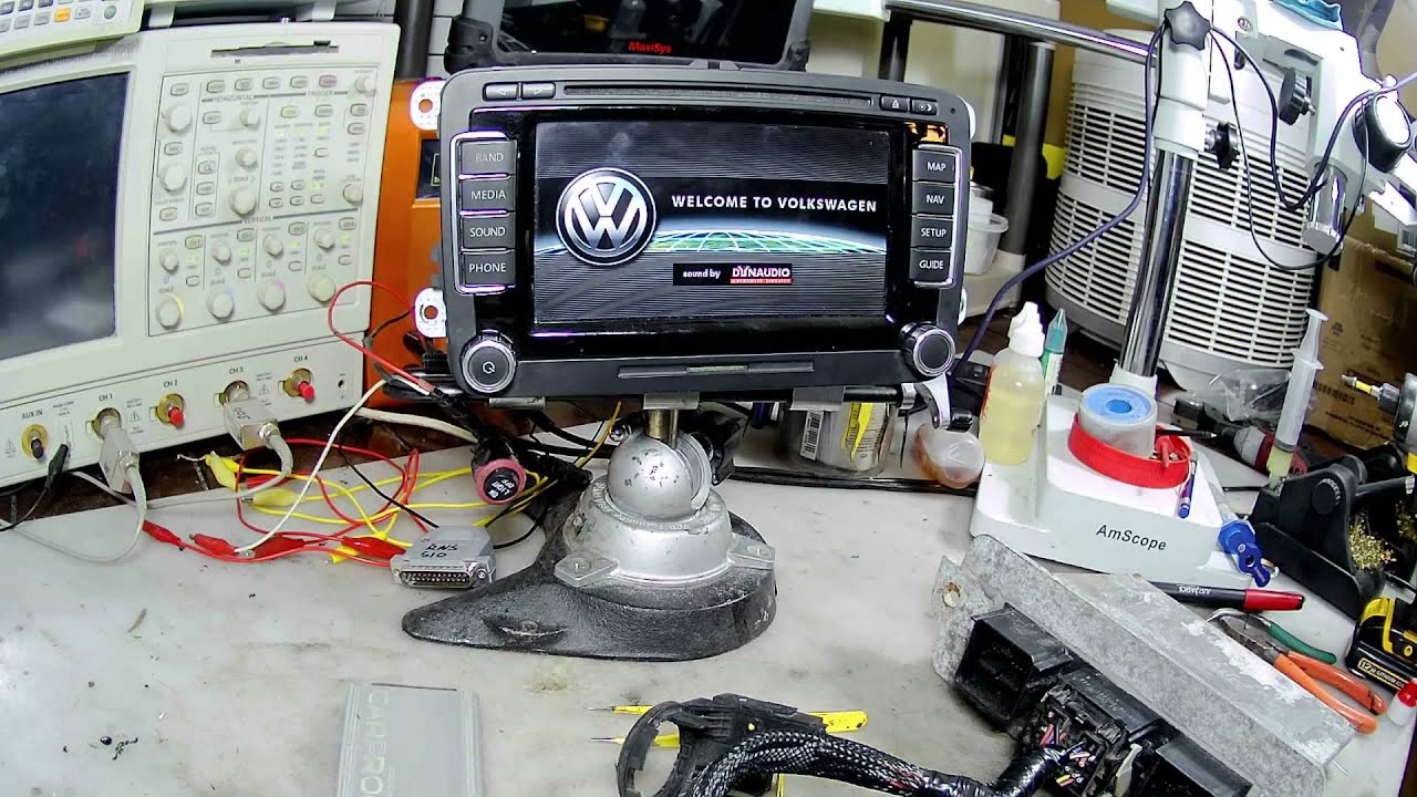 Using CARPROG and custom RNS510 cable to change unlock pin code on a 2012 VW  PASSAT RADIO NAV UNIT