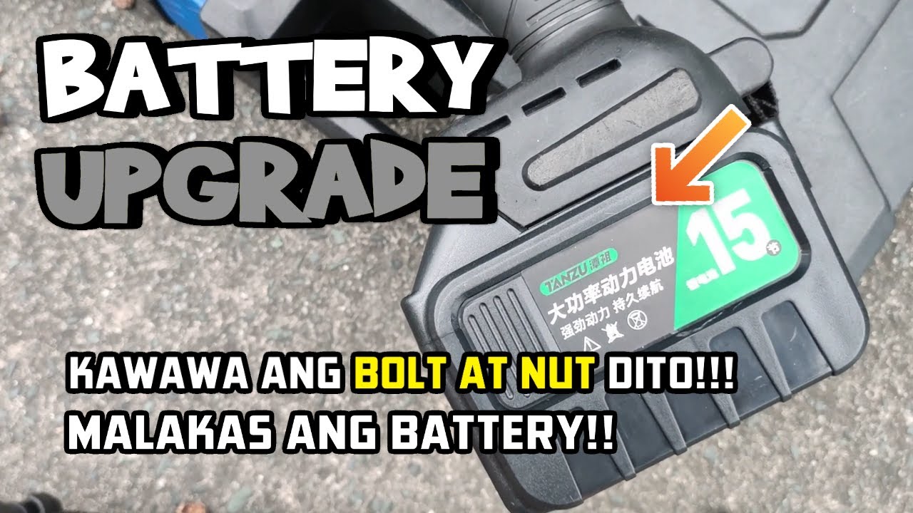 TANZU BATTERY IMPACT WRENCH BATTERY UPGRADE | Malakas ang Battery pasado sa OVERTORQUE TEST!!