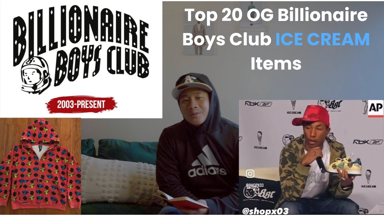 Top 20  Billionaire Boys Club Ice Cream Clothes and Sneakers