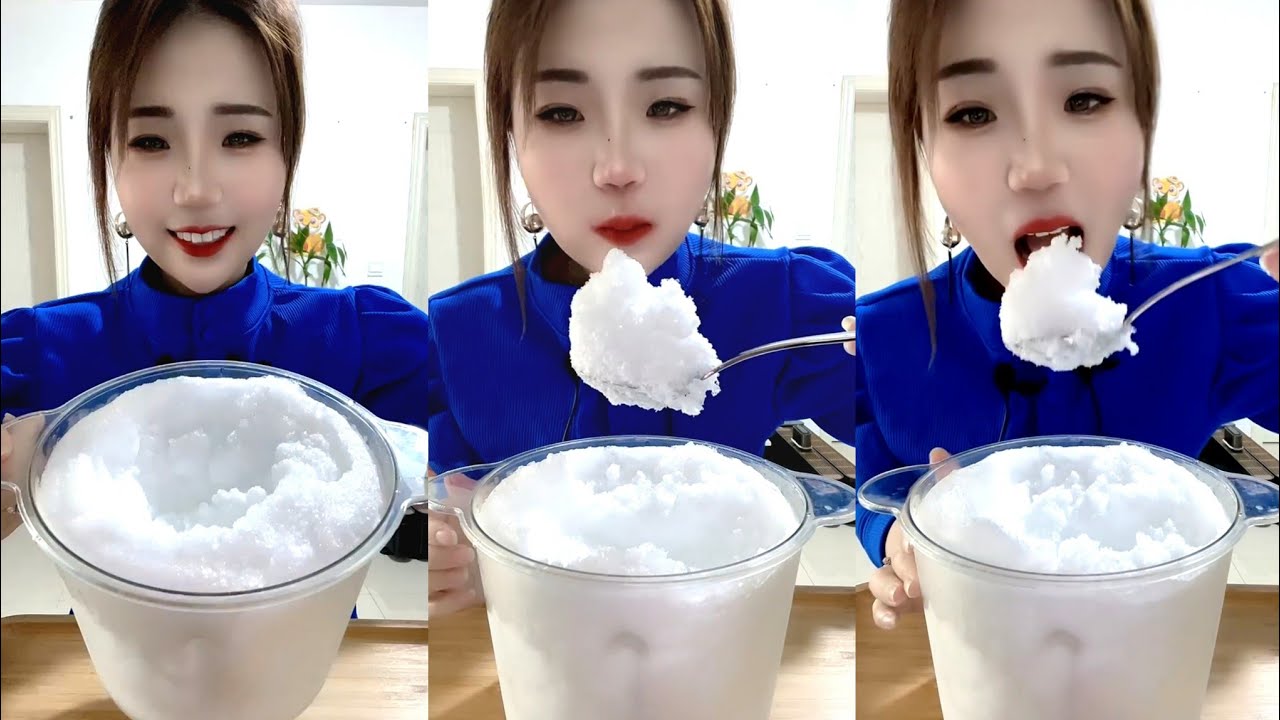 ASMR WHITE ICE EATING / ICE EATING