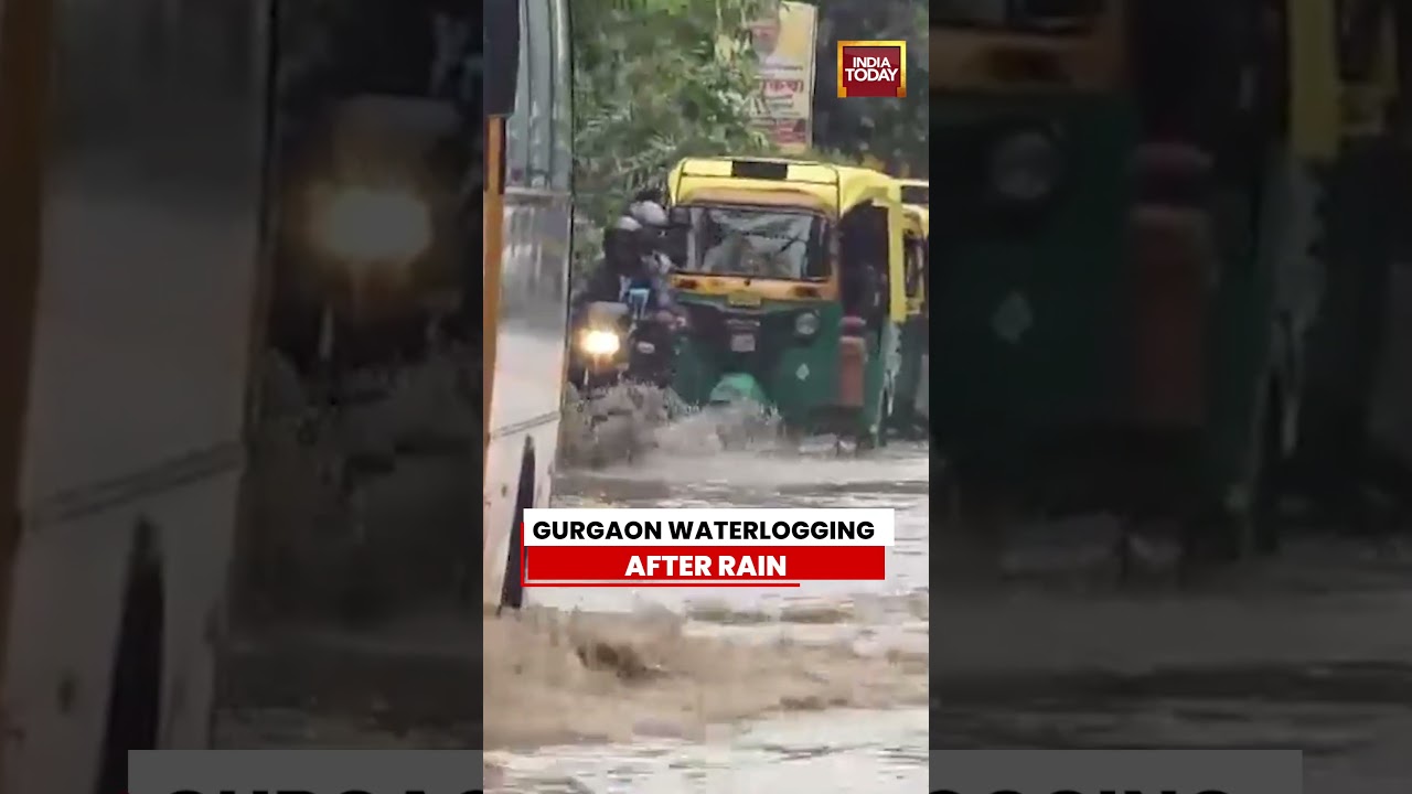 Gurgaon Waterlogging After Rain | Heavy Showers Trigger Traffic Chaos Across Gurugram