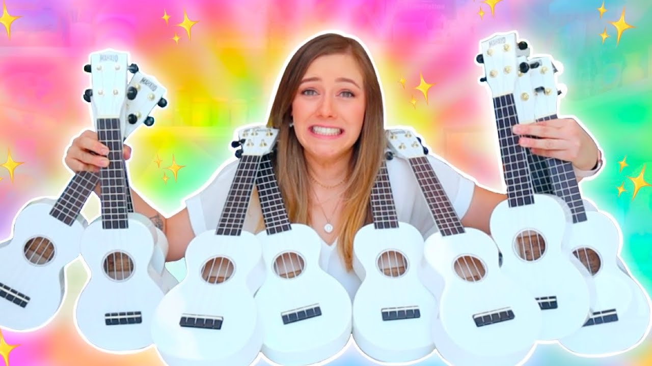 PINTÉ 10 UKULELES!!! 🎨🤩 ART CHALLENGE!!! + GIVEAWAY