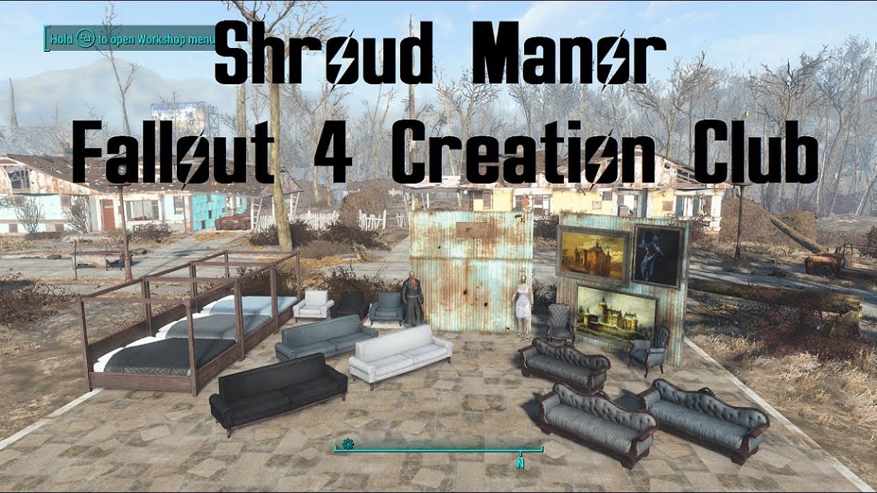 Fallout 4 Shroud Manor Creation Club Player Home, Weapon, Clothing, And Workshop Items Shroud Manor