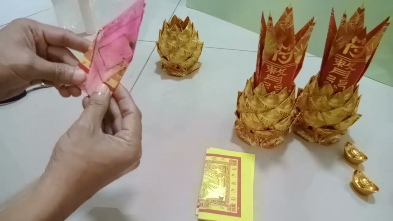 手工折制作 🍍小旺来金黄梨🍍🍍高度high 22cm [ 第1集 ] origami pineapple [ episode 1 ]🍍🍍
