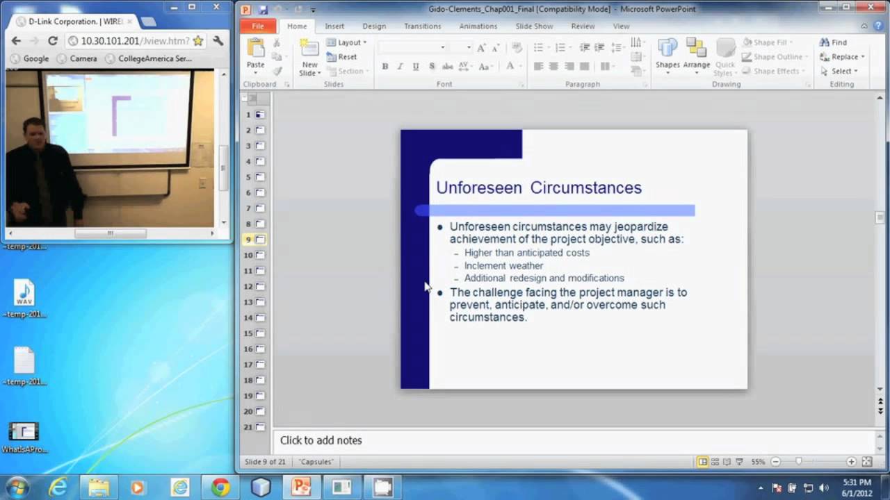 PRG 101 - Unforeseen Circumstances